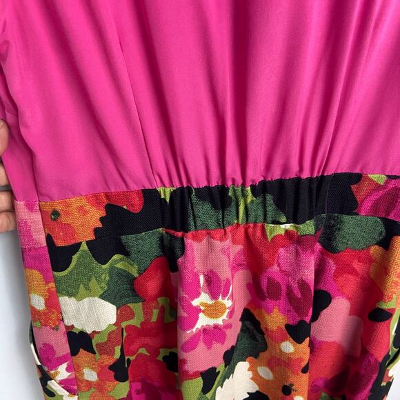 Anthropologie Tabitha Great Escape Floral Sheath Dress Size 14 Pink Twee Cottage - Picture 10 of 15